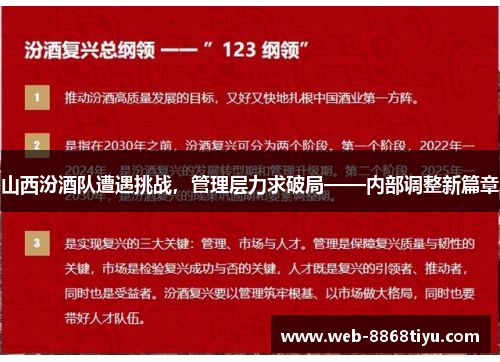 山西汾酒队遭遇挑战，管理层力求破局——内部调整新篇章